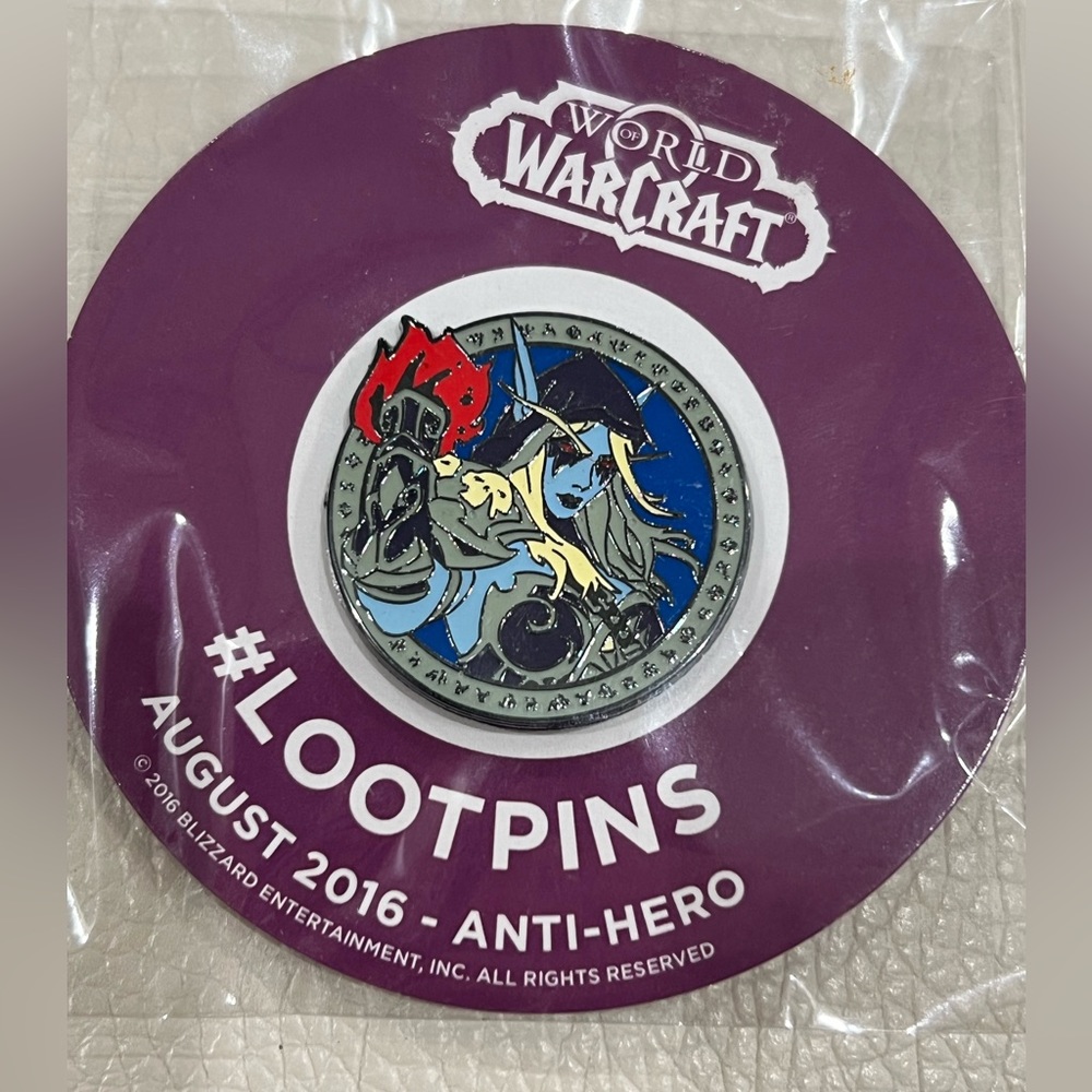 NWT 2016 LootCrate Exclusive World Of Warcraft Anti-Hero Sylvanas Collector Pin